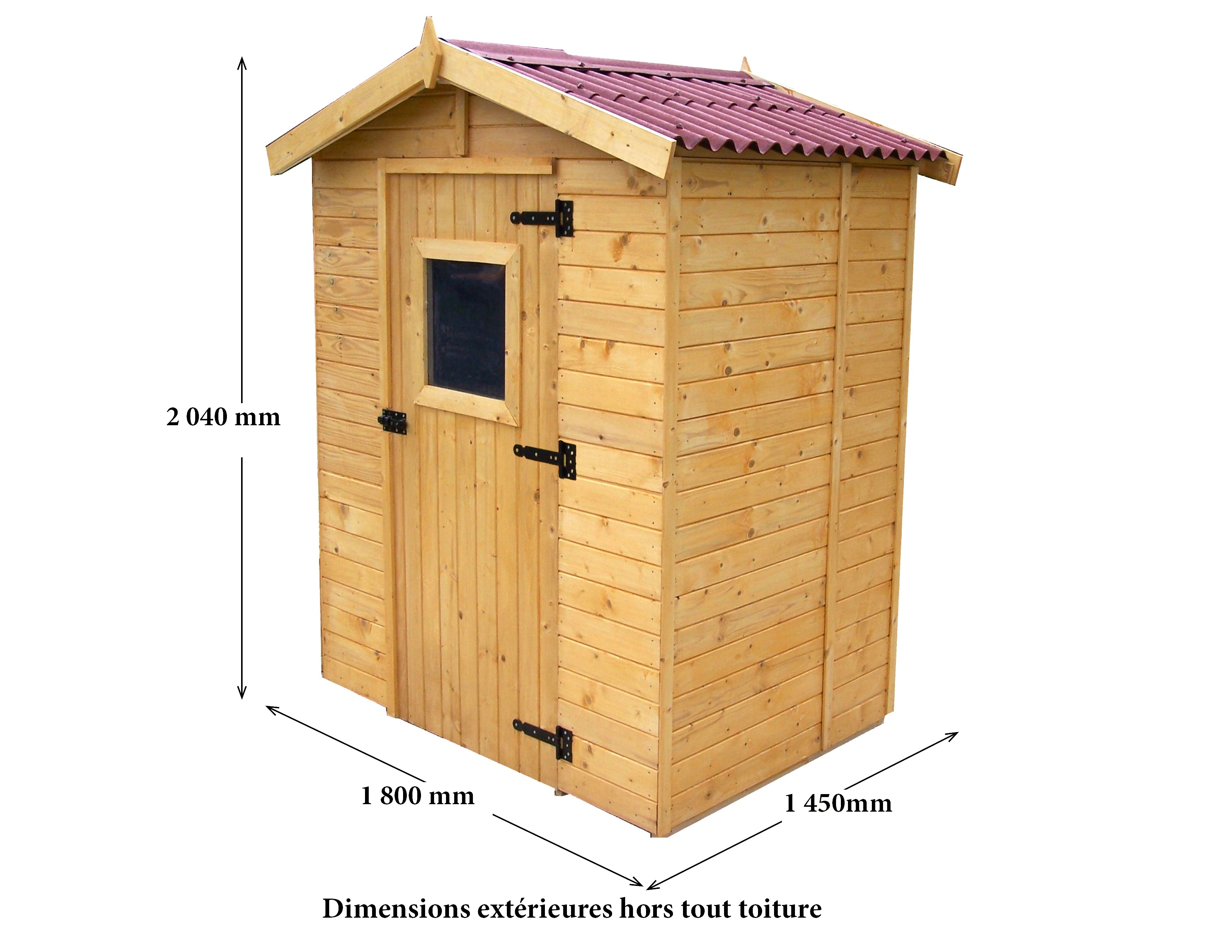 Garage En Bois D'Épicéa Toit Plat Bac Acier 16 M² - Gardenas