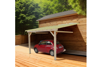 Carport, Epicéa du nord section 120 x 120mm, 3.00 x 3.60m, 16.20m²