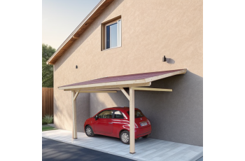 Carport, Epicéa du nord section 120 x 120mm, 3.00 x 3.60m, 16.20m²