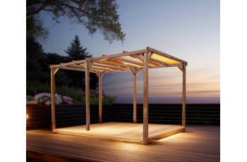 Pergola Thonon, THT  sans couverture, 3.00 x 5.00 m, 15.00m²