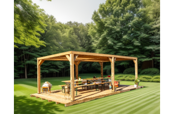 Pergola Thermauvent avec ventelles, THT, 3.50 x 6.20m, 21.70m²