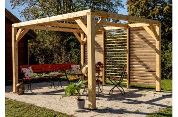 Pergola Veneto, Bois douglas, 3.40 x 3.10 m, 10.50m²