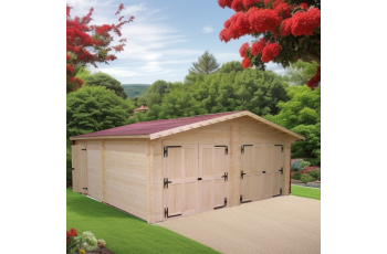 Garage Vermont, Epicéa Madriers 42mm, 6.30 x 6.60m, 42m²