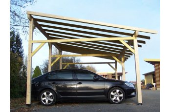 Carport Avento, Epicéa du nord section 120 x 120mm, 3.90 x 5.90m, 28.40m²