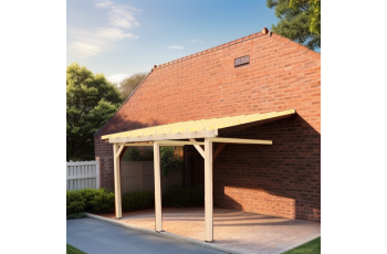 Carport, Epicéa du nord section 120 x 120mm, 4.50 x 6.30m, 28.40m²