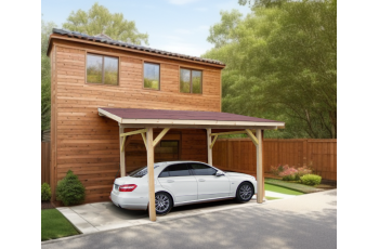 Carport Avento, Epicéa du nord section 120 x 120mm, 3.00 x 3.60m, 16.20m²