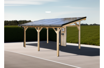Carport photovoltaïque Wattoit 5kWc, 120 x 120 mm, 3,75 x 4,67 m, 17.51m²
