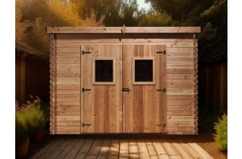 Abri Dalmat, Douglas madriers 20mm, 3.00 x 1.70m, 5.20m²