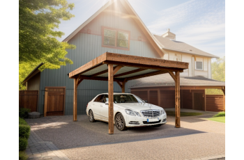 Carport Thones, THT section 40 x 140mm//40 x 120mm, 3.00 x 4.60m, 17.50m²